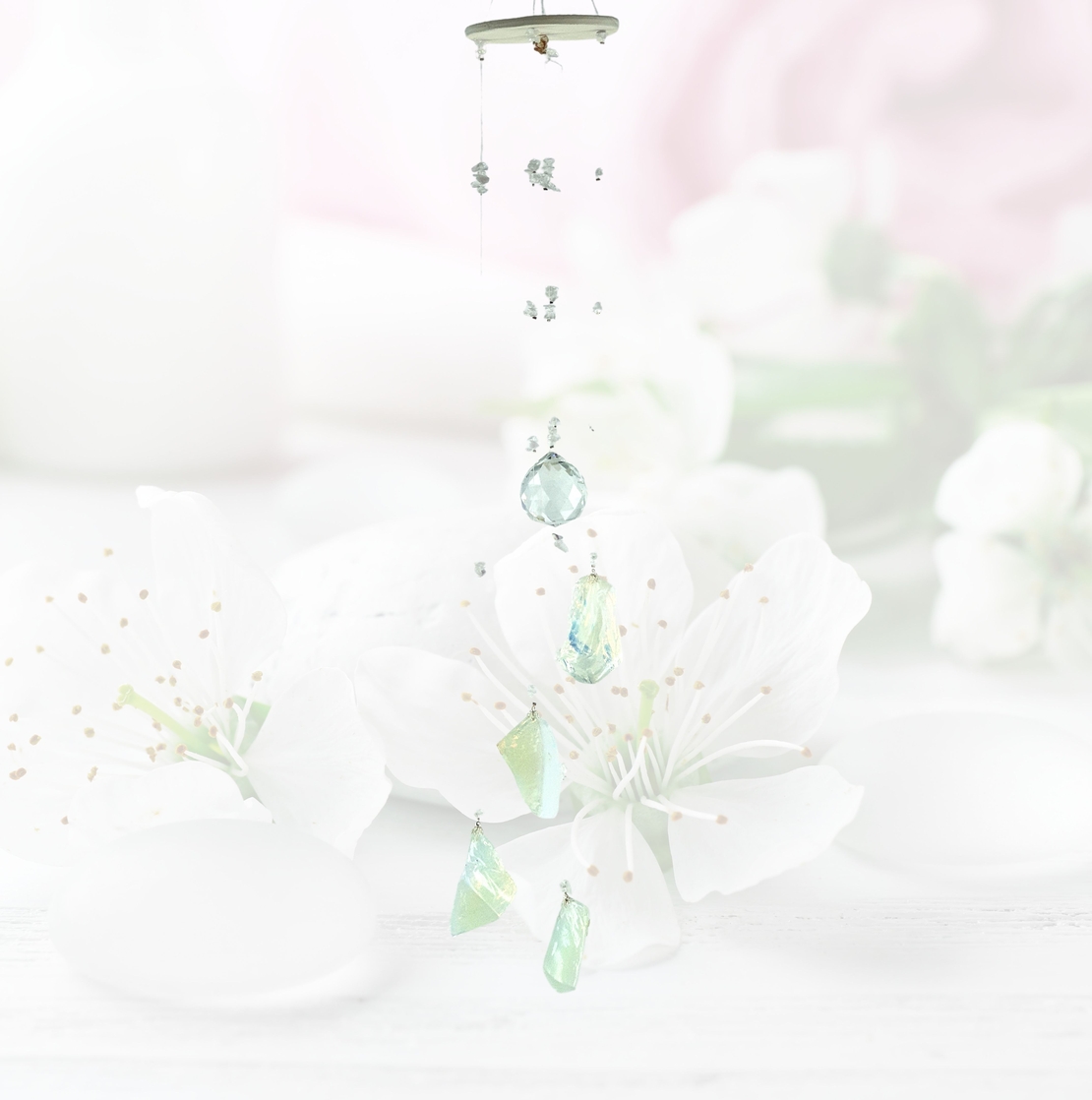 מובייל ספירלה משולב מגוון אבני אופליט 5 זרועות 65 ס