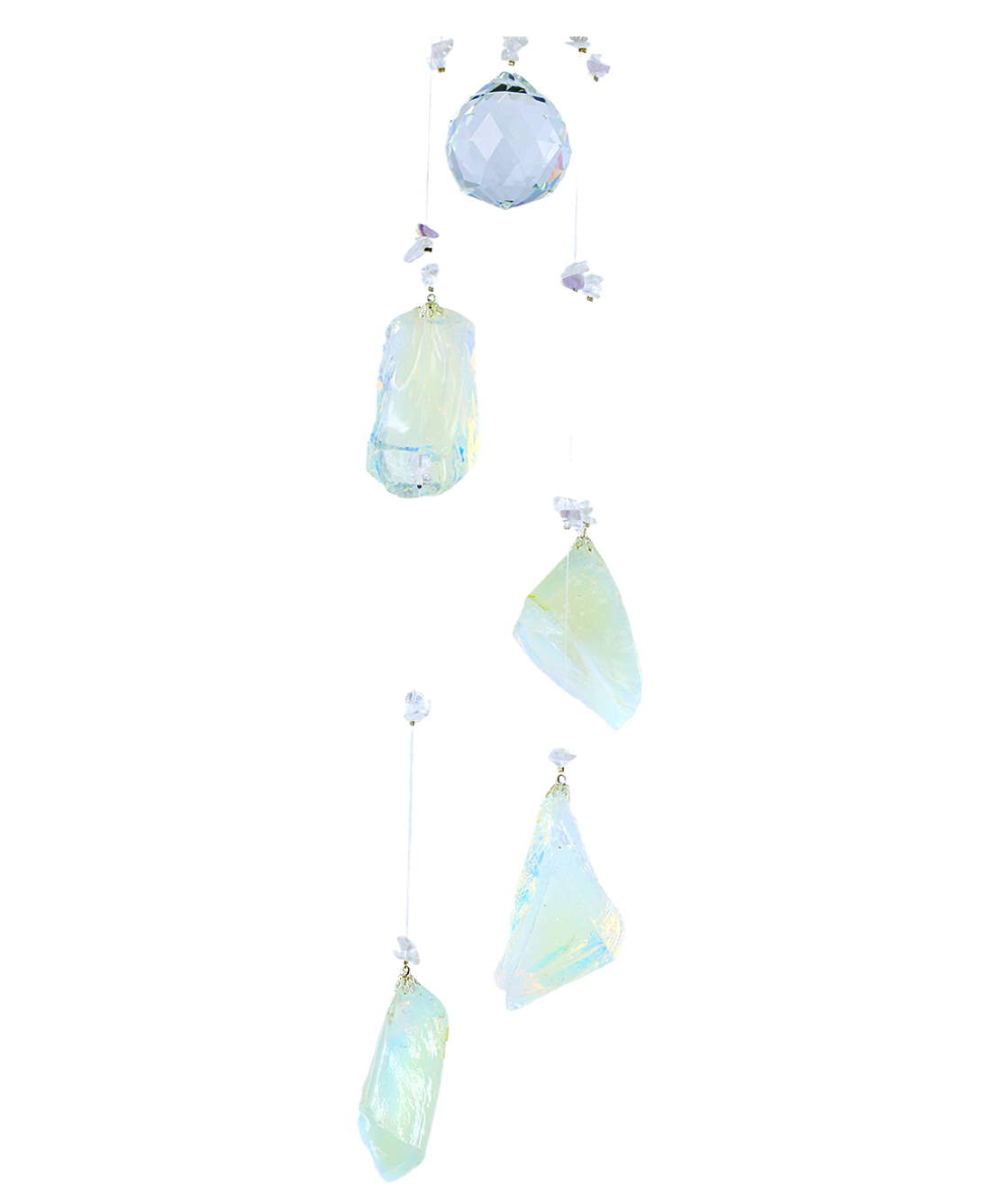 מובייל ספירלה משולב מגוון אבני אופליט 5 זרועות 65 ס