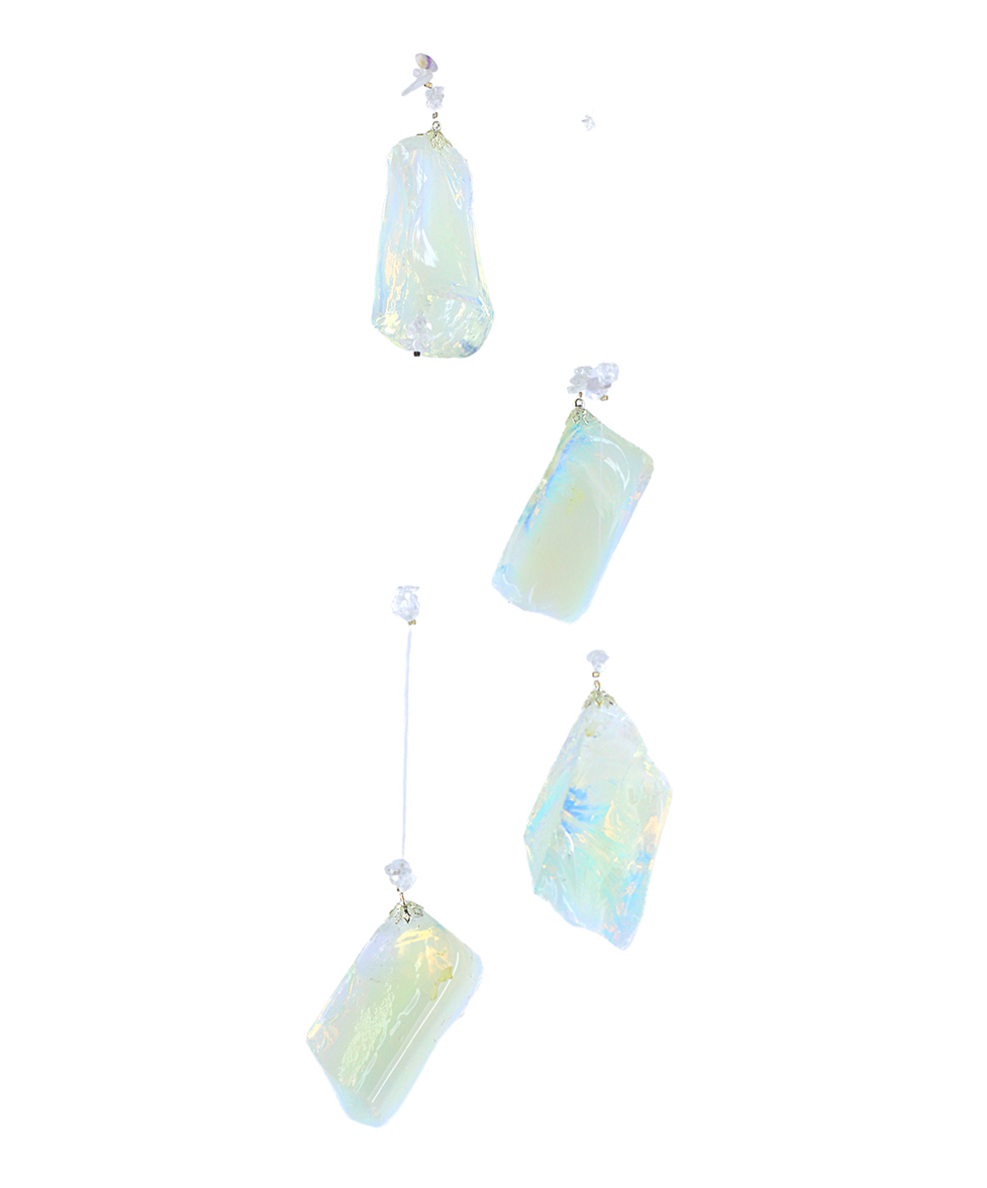 מובייל ספירלה משולב מגוון אבני אופליט 5 זרועות 65 ס