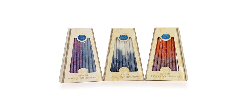Handmade Hanukkah candles