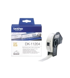 גליל Brother DK-11204 שחור על לבן 17x54 מ