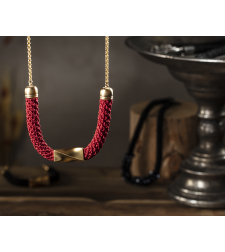 Red & Gold Necklace - Bat-Sheva