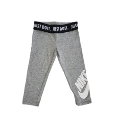 טייץ nike ארוך אפור כיתוב  just do it בגומי סימון nike בתחתית