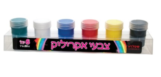 אקריליק איכותי סטריפ 6 גוונים 20 מ'ל