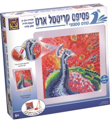 פסיפס קריסטל ארט טווס ססגוני