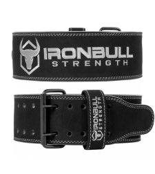 חגורה לפאוורליפטינג - שחור IRON BULL DOUBLE PRONG