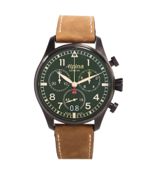 שעון Alpina Startimer Pilot Big Date Chronograph Military Matte Military Ggreen