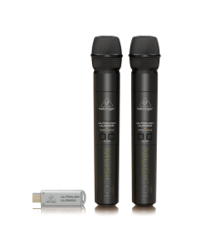 סט 2 מיקרופונים אלחוטיים ידניים ULM202USB תוצרת BEHRINGER