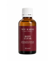 BODY CLEAR – תמיסה פעילה לחידוש והחלקת עור הגוף | לעור מחוספס, פצעונים וקרטוזיס פילאריס