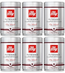 מבצע 6 יח' 250 גר' פולי קפה illy קלייה כהה אינטנסו - illy intenso