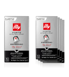 מבצע 50 קפסולות קפה illy קלייה כהה מאוד פורטה - illy forte