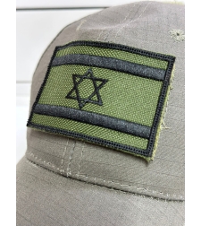 פאצ' דגל ישראל - ירוק שחור
