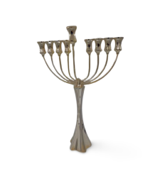 Pure silver star menorah