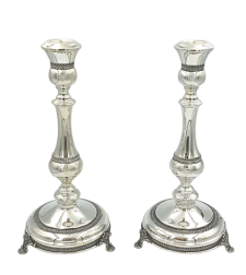 Pure silver apple candlesticks