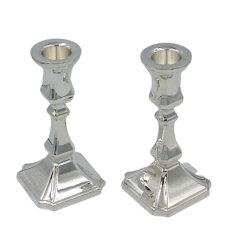 pure silver square mini candlesticks