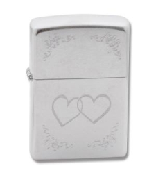 ZIPPO לב אל לב מקושט כסוף
