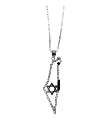 An inlaid Israel silver pendant