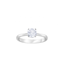 Silver plated Swarovski solitaire ring