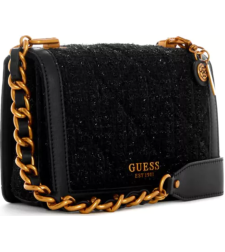 תיק צד במראה סרוג GUESS שחור