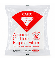 100 יחידות פילטר נייר Abaca Cafec עד 4 כוסות