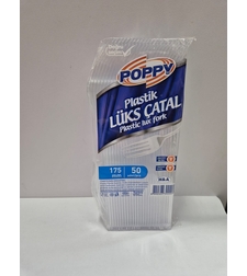 מזלגות שקוף חד פעמי  -50 יחידות