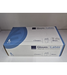 כפפות לטקס - ללא אבקה - 100 יח