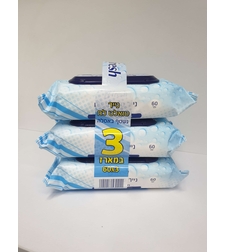 מגבוני נייר טואלט לח עם דיספנסר- 3 יח