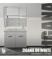 خزانة حمام موديل  ZIGANA 80 WHITE