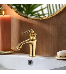 ברז לכיור זהב דגם Elegant Gold