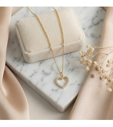 שרשרת רולו גולד לב זירקונים