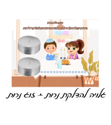 זוג נרות עם גלויה- אמא ואבא שבת