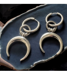 Big moon earrings