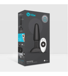 B-VIBE - פלאג אנאלי רוטט עם שלט רחוק רימינג 2 שחור