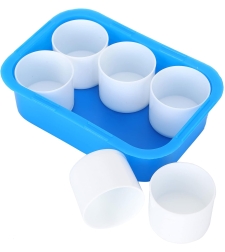מעמד פלסטיק עם 6 כוסיות נשלפות לערבוב צבעים