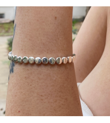 Silvery hand bracelet - circles