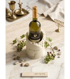 מעמד יין - דגם דמוי אבן 