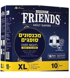 חיתולים למבוגרים Friends, מידה XL, ספיגה חזקה מאד, 10 יח'