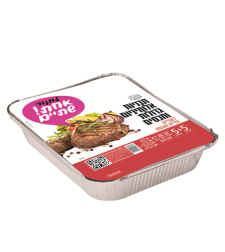 תבניות אלומניום גדולות ומכסים (5 תבניות + 5 מכסים)