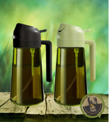 קנקן זכוכית למזיגה וריסוס שמן זית