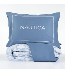 סט מצעים 100% כותנה סאטן למיטה וחצי nautica כחול 120/200