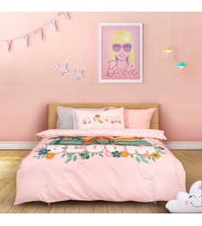 מצעי ילדים ברבי Barbie Bloom למיטה יחיד 90/200