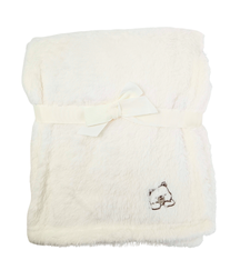 שמיכה פרוותית - צבע שמנת