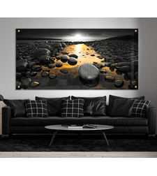 תמונת נוף מדהימה בהדפסה ישירה על זכוכית דגם-700202