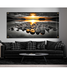 תמונת נוף מדהימה בהדפסה ישירה על זכוכית דגם-700203