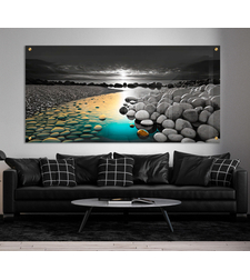 תמונת נוף מדהימה בהדפסה ישירה על זכוכית דגם-700204