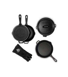 Cast Iron Cook Set סט סירי יציקת ברזל+כפפה