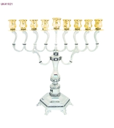 חנוכיה דגם יהלום ציפוי כסף טהור - Copy 1 - Copy 1