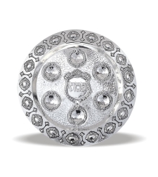 Round Passover Plate With With Stems 40cm- Royal Design