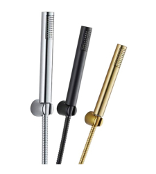 מזלף למקלחת מיקרופון פרמיום כולל צינור ומתלה לקיר במגוון צבעים דגם 669