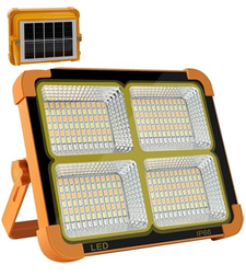 תאורת פרוזקטור נטען סולארי, נטען חשמלי ונייד